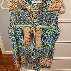 Rose & Olive Sleeveless Blouse